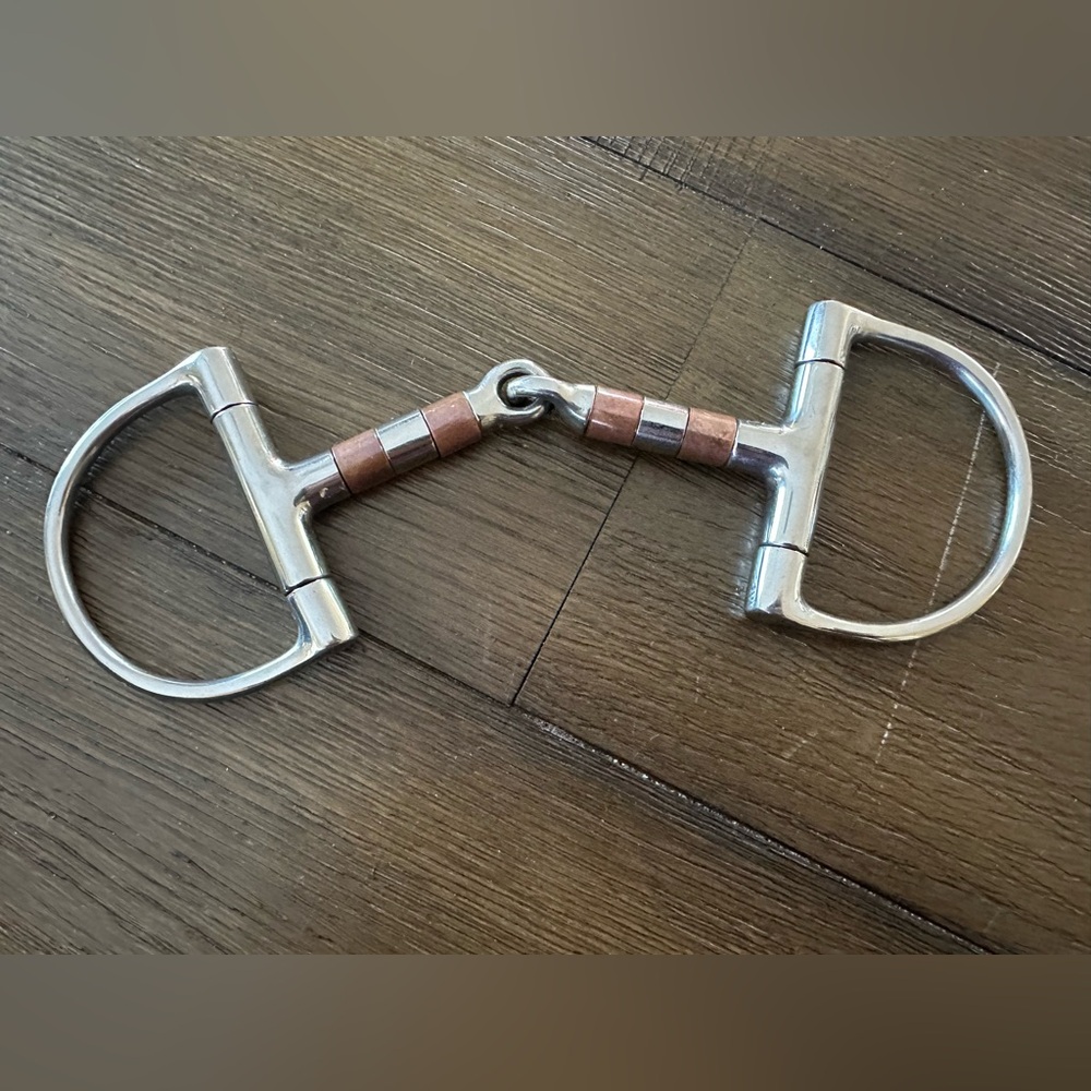 Horse Tack - 4 3/4” D Ring Snaffle Bit with Rollers